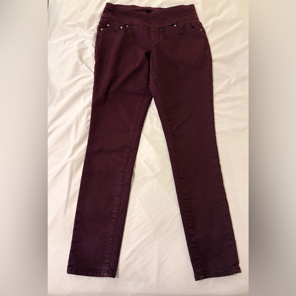 JAG Jeans High-Rise Skinny Pants in Burgundy